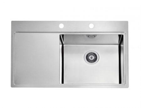 The Pure 50 sink with left drainer from Alveus has a simple, functional design that makes it a perfect solution for most kitchens.