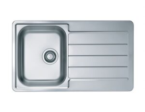 The Line 20 Single Bowl Sink from Alveus is the perfect sink for any kitchen with its practical, functional design.